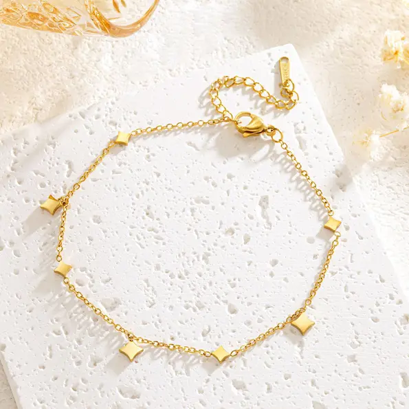 Sequined star night color guaranteed anklet 25