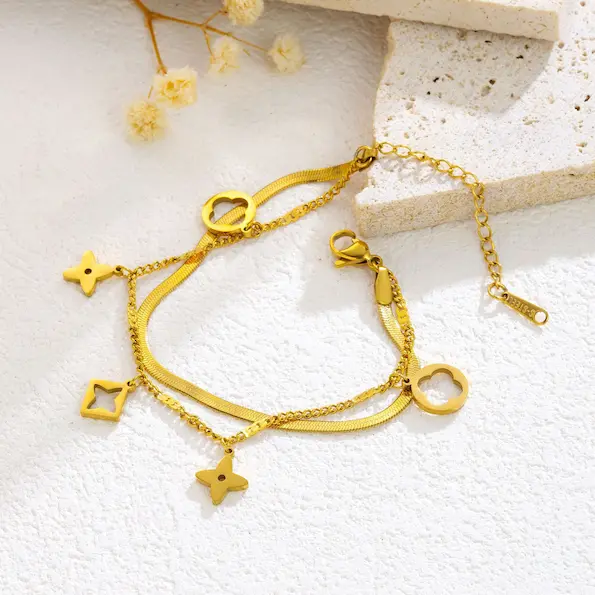 Four leaf clover mix color guaranteed bracelet 26