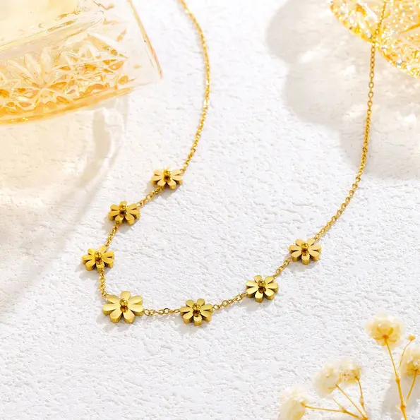 Seven Daisy flower color guaranteed necklace 28