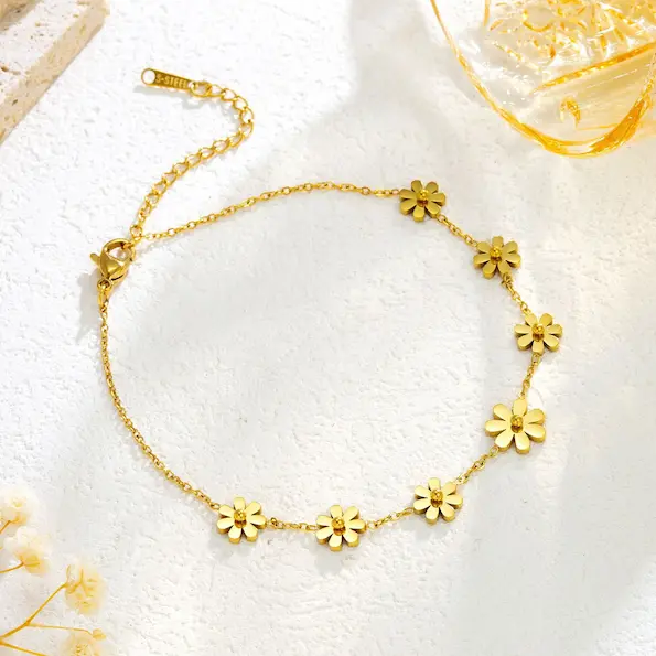 Daisy flower color guaranteed anklet 30