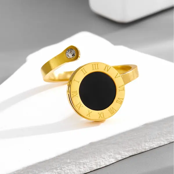 Roman numeral black baret color guaranteed ring 40