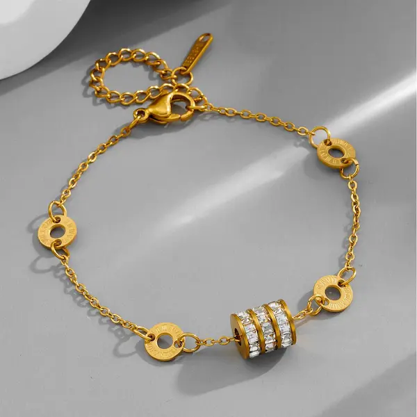 Roman numeral slim waist color guaranteed bracelet 105