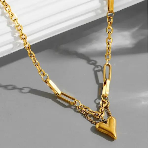 Heart shaped color guaranteed necklace 152