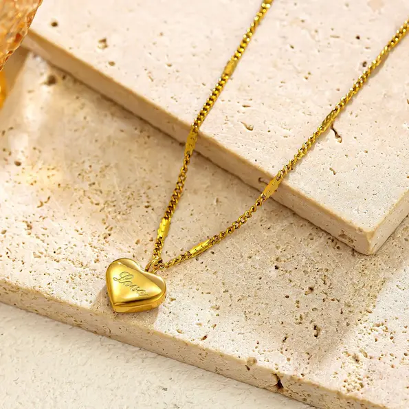 Luxury love heart color guaranteed necklace 158