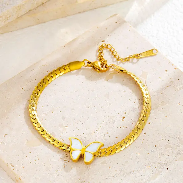 White shell butterfly color guaranteed bracelet 162