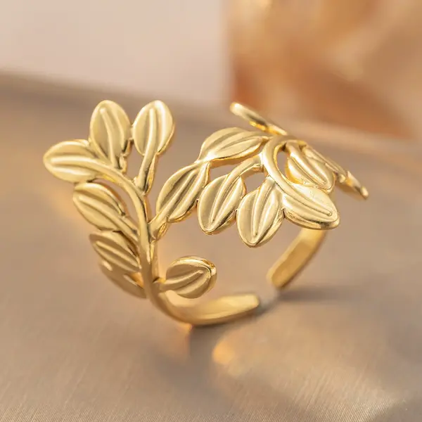 Adjustable Leaf color guaranteed ring 196