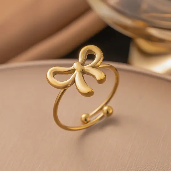 Gold bow color guaranteed ring 216
