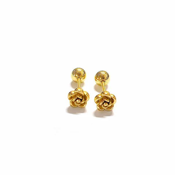 Gold rose mini color guaranteed earrings 235