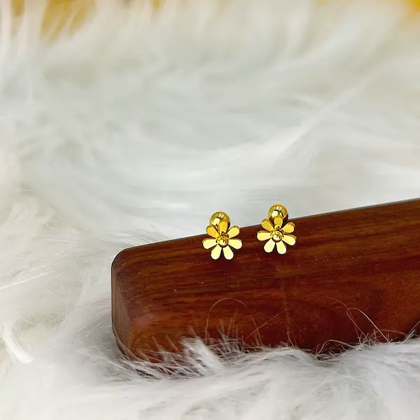 Daisy Flower  mini twist ball color guaranteed earrings 296
