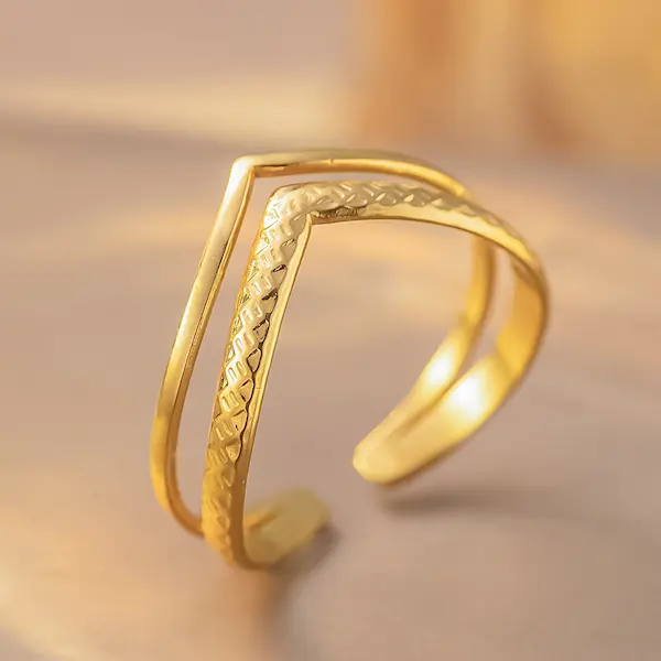 Double layer adjustable color guaranteed ring 307