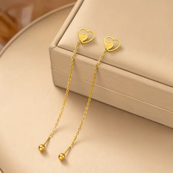Long big and small love color guaranteed earrings 331