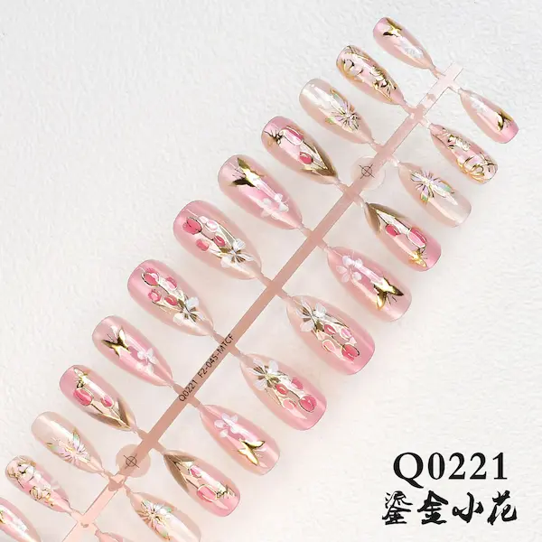 24 pieces fake nails 343