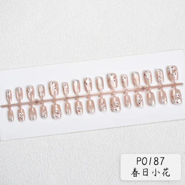 30 pieces spring day floret fake nails 348