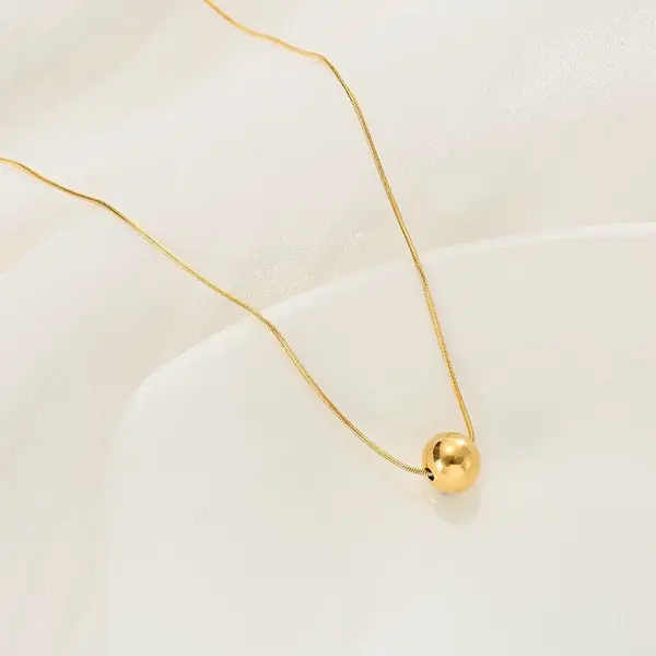8mm golden ball color guaranteed necklace 378