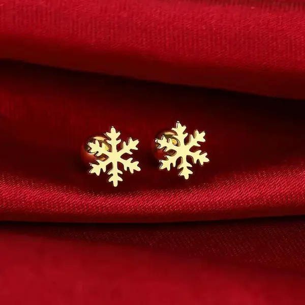 small Snowflake twist ball color guaranteed earrings 384