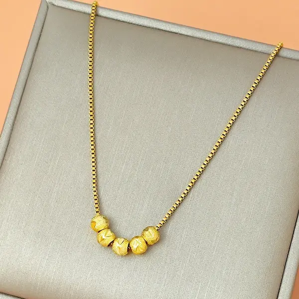 Minimalist five  beaded color guaranteed necklace 135