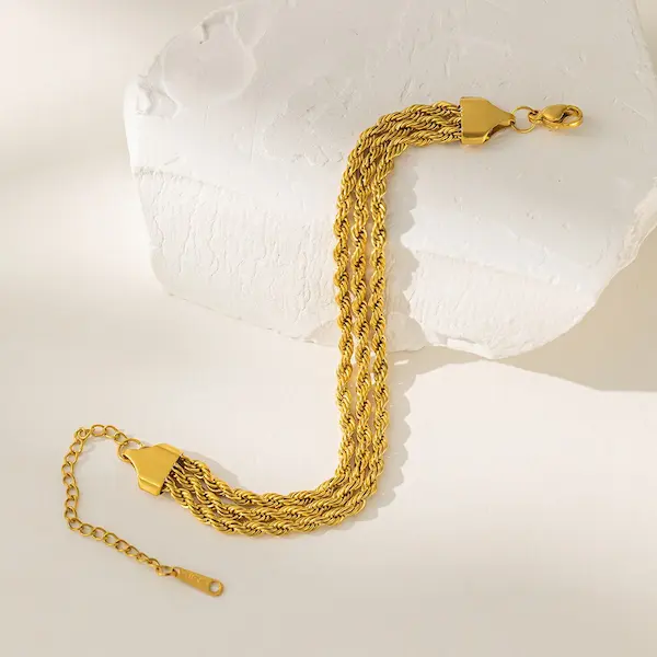 Three layer twist chain color guaranteed bracelet 423