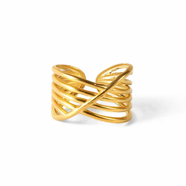Cross lines color guaranteed ring 454