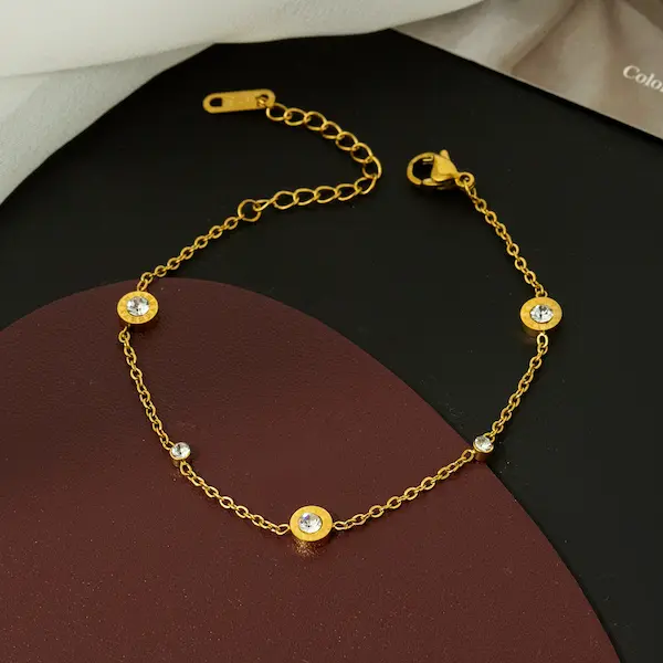 Roman numeral diamond color guaranteed bracelet 459