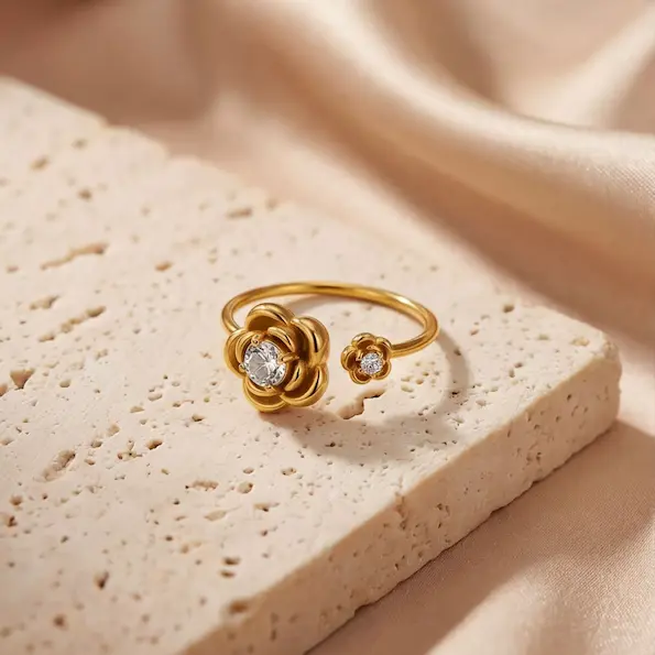 Diamond rose color guaranteed ring 513
