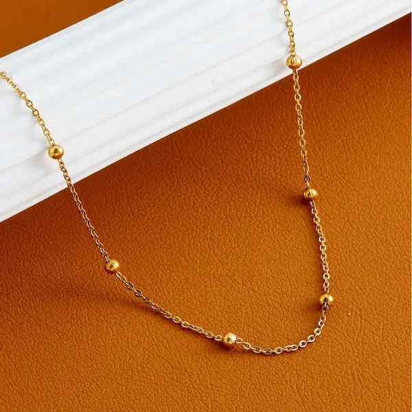 Simple bean color guaranteed necklace 521