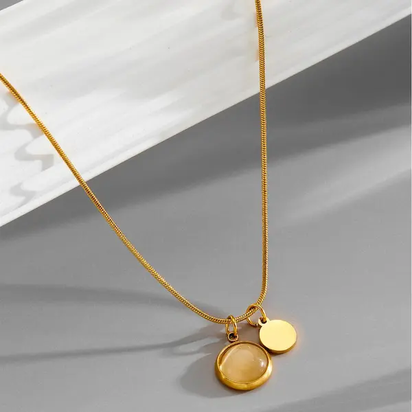 Cat's eye tag color guaranteed necklace 524